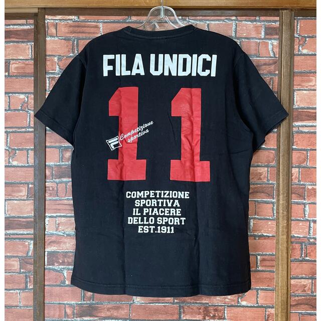 FILA(フィラ)のフィラ ウンディチ FILA UNDICI メンズ Tシャツ L ブラック 11 メンズのトップス(Tシャツ/カットソー(半袖/袖なし))の商品写真