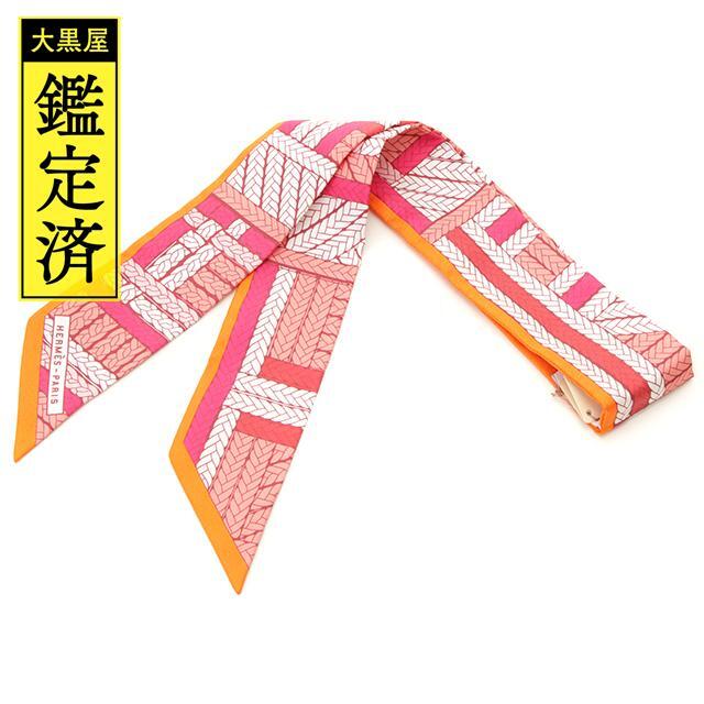 HERMES トゥイリー TRESSES H ローズヴィフ シルク 【431