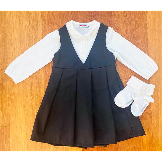 mikihouse(ミキハウス)のお受験用ワンピース　3点セット　80cm キッズ/ベビー/マタニティのキッズ服女の子用(90cm~)(ドレス/フォーマル)の商品写真