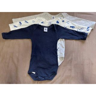 プチバトー(PETIT BATEAU)のpetit bateau 6m肌着３枚セット(肌着/下着)