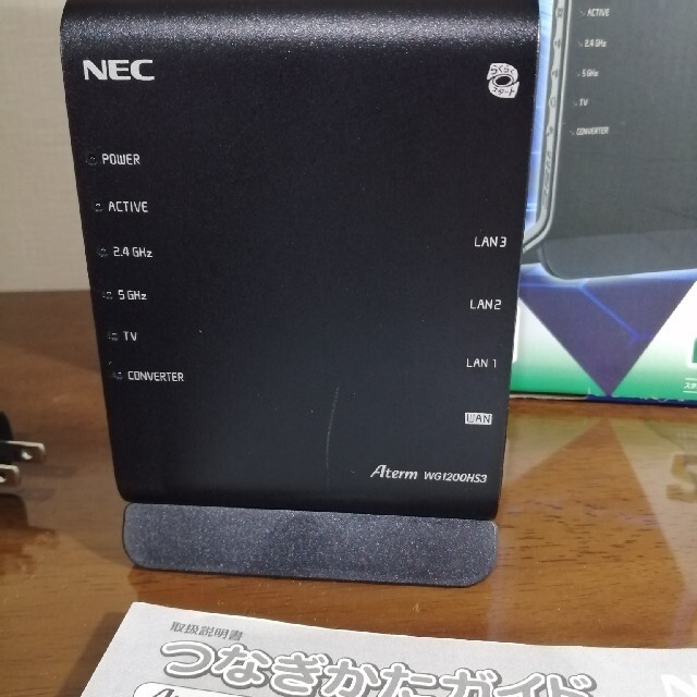 NEC(エヌイーシー)のNEC PA-WG1200HS3　IPv6対応Wi-Fiルーター スマホ/家電/カメラのPC/タブレット(PC周辺機器)の商品写真