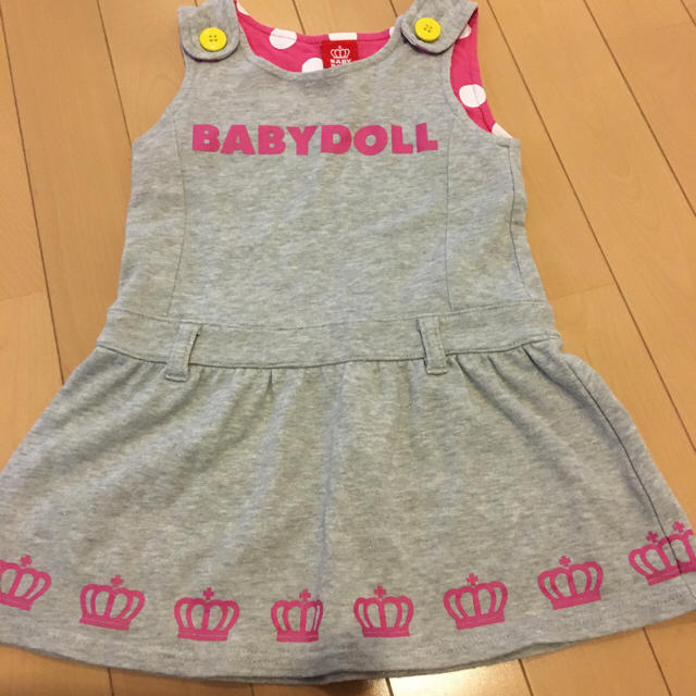 BABYDOLL(ベビードール)の美品。BABY DOLL 100センチラメ入りワンピース☆ キッズ/ベビー/マタニティのキッズ服女の子用(90cm~)(ワンピース)の商品写真