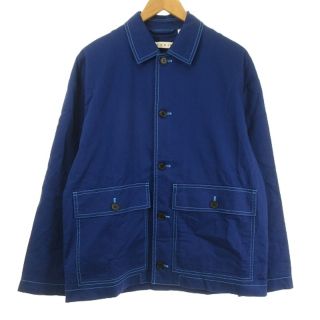 ユニクロ(UNIQLO)のユニクロ ×マル二 オーバーサイズユーティリティジャケット M 青 (カバーオール)