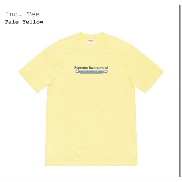 supreme Inc. Tee Pale Yellow L