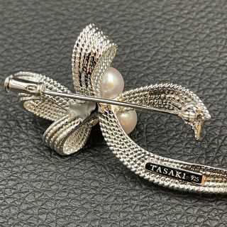 TASAKI - タサキ 田崎 ブローチ シルバー 925刻印 パール リボン