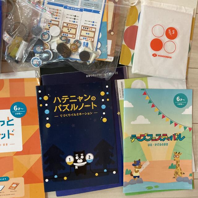 ワンダーボックス　1年分　小学生　知育玩具　幼稚園　ハテニャン　パズル キッズ/ベビー/マタニティのおもちゃ(知育玩具)の商品写真