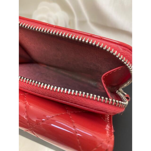 _^様専用 CHANEL マトラッセ 折り財布 エナメル レッド _^様専用 CHANEL マトラッセ 折り財布 エナメル レッド