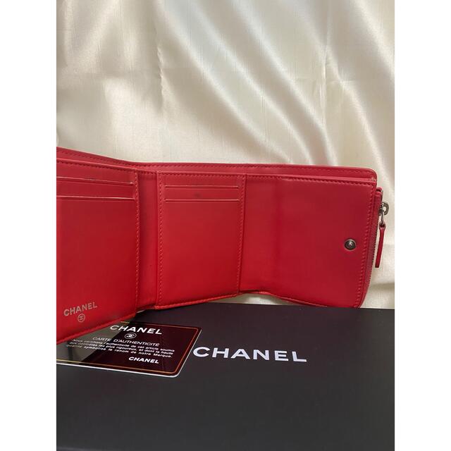 _^様専用 CHANEL マトラッセ 折り財布 エナメル レッド _^様専用 CHANEL マトラッセ 折り財布 エナメル レッド