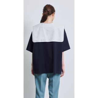 新品 yori フロッキードットカラーTee【2022SP】 ネイビーの通販 by ...