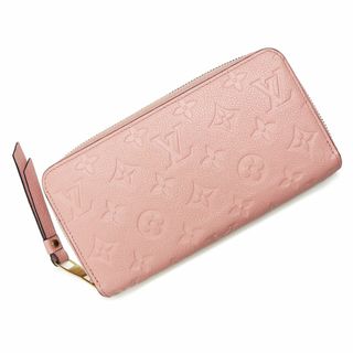 ルイヴィトン(LOUIS VUITTON)のルイ ヴィトン  ジッピー ウォレット ラウンドファスナー 長財布 モノグラム アンプラント レザー ローズプードル ピンク M64090 LOUIS VUITTON（美品）(財布)