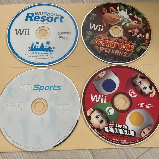 Wii - wii 4本セット 動作確認済み マリオ ドンキーコング リゾート