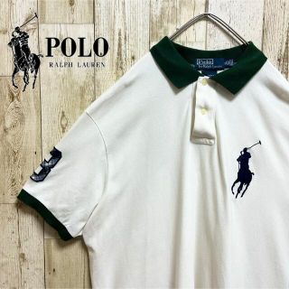 ポロラルフローレン(POLO RALPH LAUREN)の【美品】ポロラルフローレン ポロシャツ ビッグポニー刺繍ロゴ XL チェック(ポロシャツ)