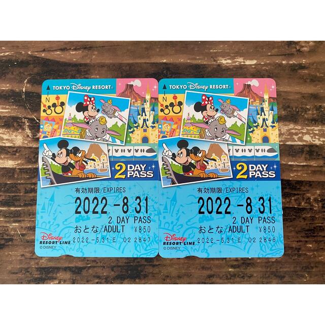 ディズニーリゾートライン　2DAYパス チケットの施設利用券(遊園地/テーマパーク)の商品写真