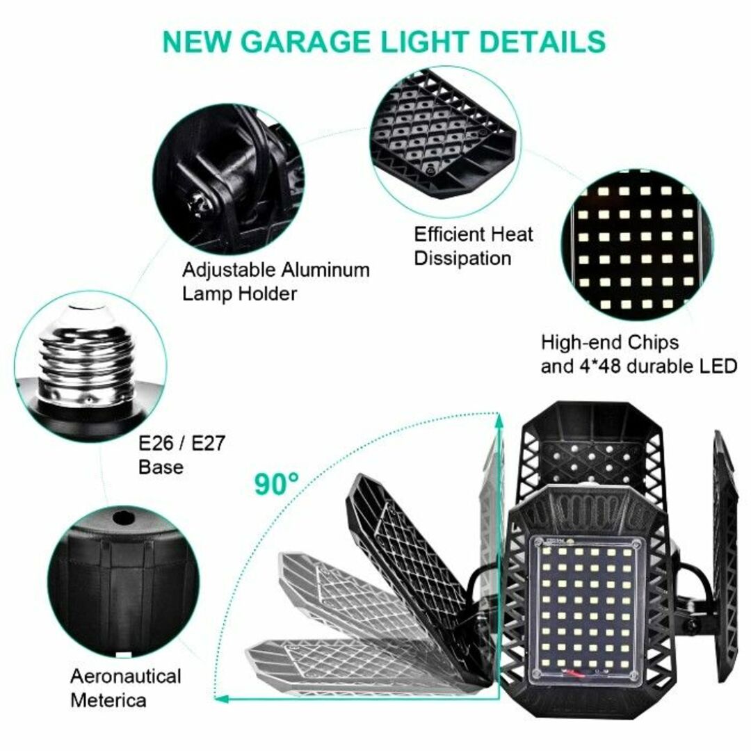 ガレージライト LED ライト 作業 アウトドア 省エネ 倉庫 駐車場 ガレージライト LED ライト 作業 アウトドア 省エネ 倉庫 駐車場