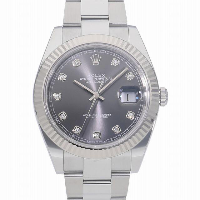 新品同様 [r5002]ロレックス - ROLEX デイトジャスト 未使用 スレート×10Pダイヤ 41 腕時計(アナログ