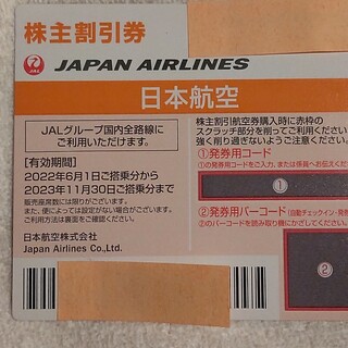 ジャル(ニホンコウクウ)(JAL(日本航空))の特価！日本航空 株主優待 2023年11月搭乗まで(航空券)