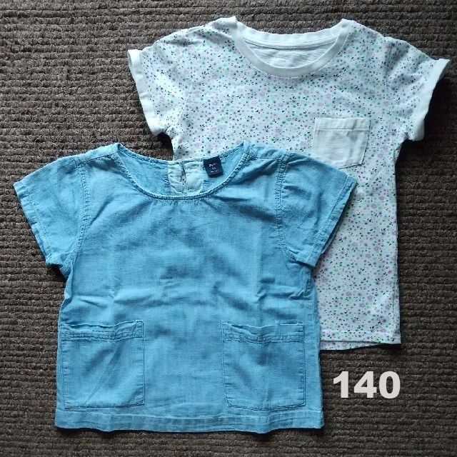 GAP(ギャップ)の140/トップス2枚set キッズ/ベビー/マタニティのキッズ服女の子用(90cm~)(Tシャツ/カットソー)の商品写真