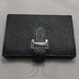 エルメス(Hermes)のHERMES エルメス ベアン カードケース ブラック シルバー金具(名刺入れ/定期入れ)