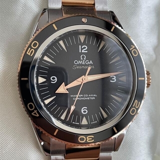 オメガ(OMEGA)のBMW727様専用OMEGAシーマスター300マスターコーアクシャル革ベルト付(腕時計(アナログ))