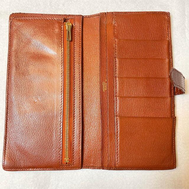 正規品☆エルメス ベアン リザード 長財布 ブラウン系 男女兼用 | www