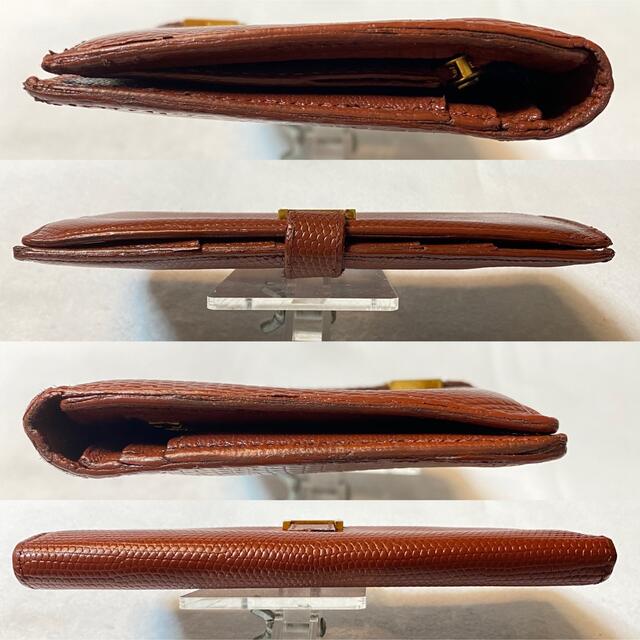 正規品☆エルメス ベアン リザード 長財布 ブラウン系 男女兼用 | www