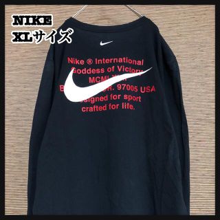 ナイキ(NIKE)の【ナイキ】長袖Tシャツ　ロンT　スウォッシュロゴ　デカロゴ　刺繍ロゴ　袖ロゴ　8(Tシャツ/カットソー(七分/長袖))