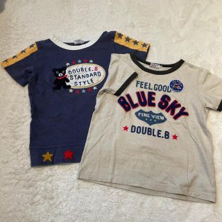 ダブルビー(DOUBLE.B)の120センチ　mikihouseダブルビー　Tシャツ2枚(Tシャツ/カットソー)