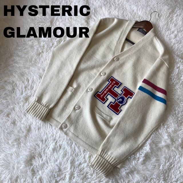 HYSTERIC GLAMOUR(ヒステリックグラマー)の★希少★ヒステリックグラマー★レタードカーディガン★PSYCHOワッペン★XL メンズのトップス(カーディガン)の商品写真