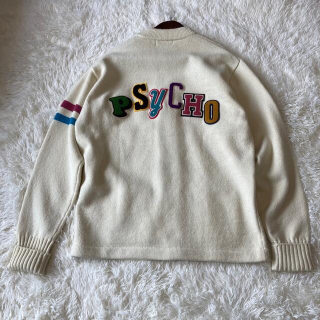 HYSTERIC GLAMOUR(ヒステリックグラマー)の★希少★ヒステリックグラマー★レタードカーディガン★PSYCHOワッペン★XL メンズのトップス(カーディガン)の商品写真