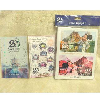 ディズニー(Disney)のTDS  20周年ポストカード、ポストカードホルダーのセット(キャラクターグッズ)