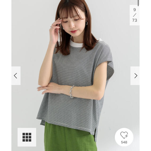 URBAN RESEARCH(アーバンリサーチ)のさば様専用　アーバンリサーチ　クルーネックボーダーノースリーブTシャツ レディースのトップス(Tシャツ(半袖/袖なし))の商品写真