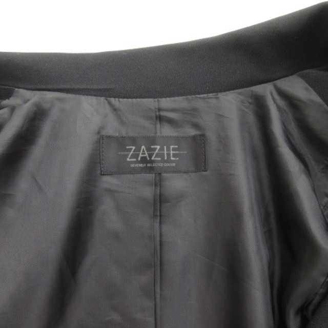 ZAZIE(ザジ)のザジ ZAZIE ジャケット ミドル 異素材 リブ 黒 ブラック レディースのジャケット/アウター(その他)の商品写真