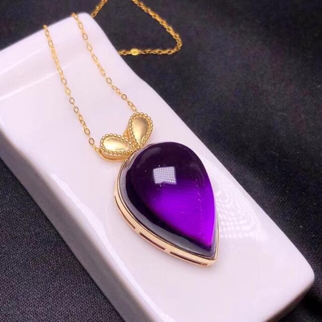 ⭐︎【天然】アメジスト ペンダントトップ k18の通販 by Rui|ラクマ