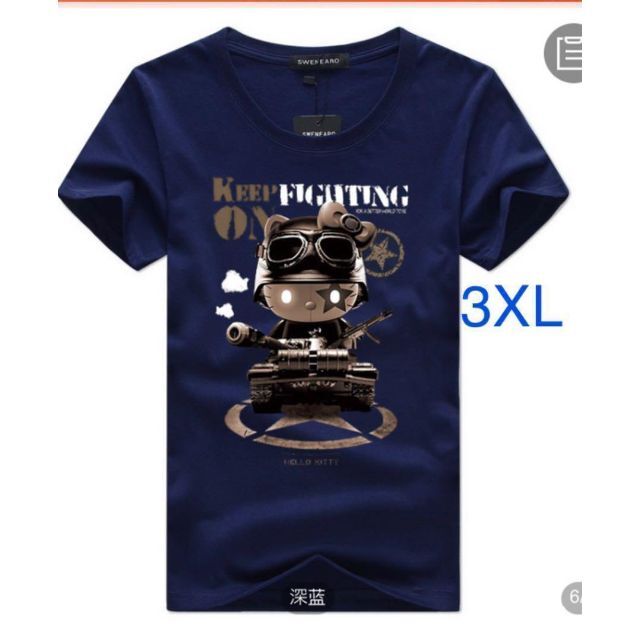 Import & Select(インポートアンドセレクト)のユニセックスＴシャツ  キャラクター　アニマル　さＴシャツ  紺　３XL レディースのトップス(Tシャツ(半袖/袖なし))の商品写真