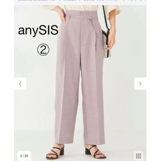 エニィスィス(anySiS)の最終 SALE  anySIS ワイドパンツ ラベンダー②(カジュアルパンツ)