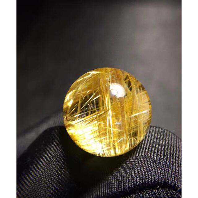 Worldstoneルチル⭐︎【天然】タイチンクオーツ 丸玉 19mm