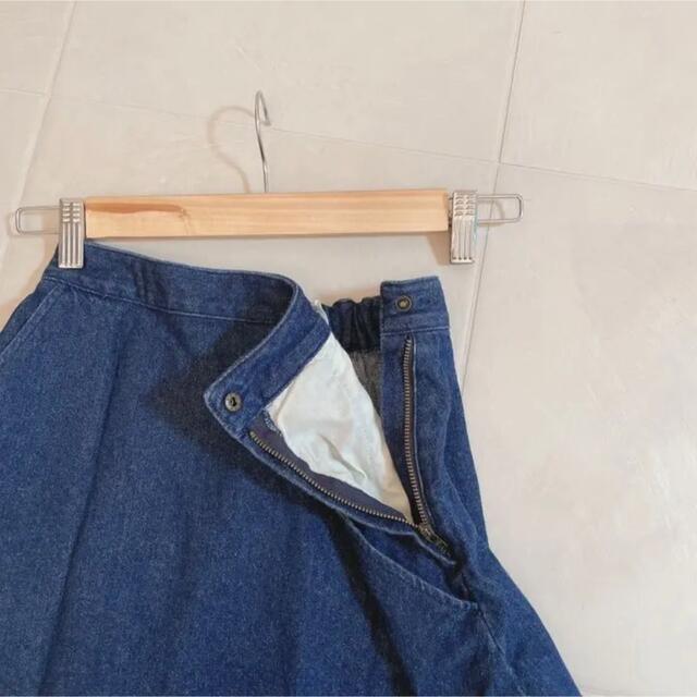 デニムスカート デニム ブルー フレア スカート レディースのスカート(ミニスカート)の商品写真