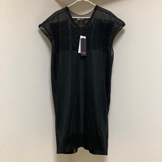 新品未使用】 Y-3 ワイスリー ワンピース シアーニットカットソー