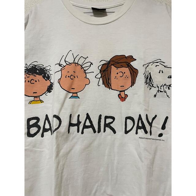 90s USA製BAD HAIR DAY Tシャツ LスヌーピーPEANUTS