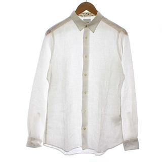 人気色  白 L コットンリネンシャツ COLLECTION Smith Paul 未使用 シャツ
