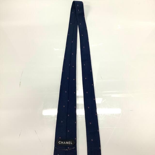 CHANEL(シャネル)のシャネル　CHANEL    ネクタイ　紺色　r258 メンズのファッション小物(ネクタイ)の商品写真