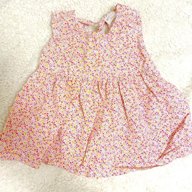 petit main(プティマイン)の小花柄セットアップ　90cm キッズ/ベビー/マタニティのキッズ服女の子用(90cm~)(ワンピース)の商品写真