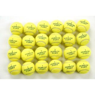 ダンロップ(DUNLOP)のテニス ボール 缶入り 中古 ダンロップフォートイエロー 24球(ボール)