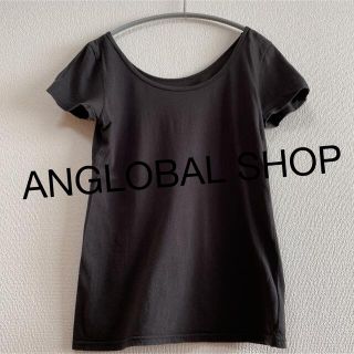 アングローバルショップ(ANGLOBAL SHOP)のANGLOBAL SHOPブラックカットソー(カットソー(半袖/袖なし))