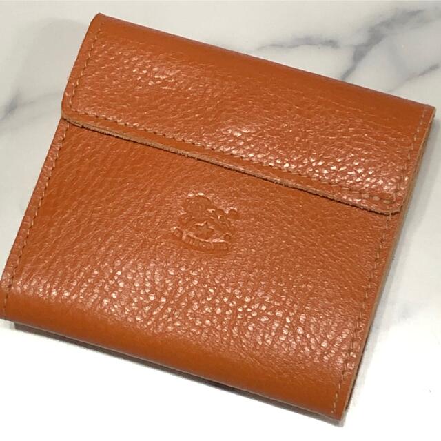 イルビゾンテ ミニ財布 キャメル 三つ折り ヤキヌメ コンパクト レザー