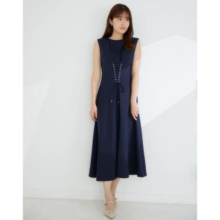 ハーリップトゥ(Her lip to)の【専用】Her lip to Front Lace-Up Midi Dress(ひざ丈ワンピース)