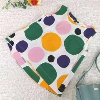 マリメッコ(marimekko)のユニクロ マリメッコ【M】ノースリーブ 大柄 UNIQLOコラボ カラフル 夏(タンクトップ)