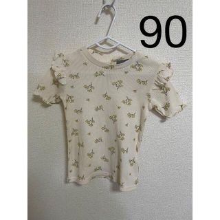 シマムラ(しまむら)の【新品未使用】Tシャツ　花柄　しまむら　90(Tシャツ/カットソー)