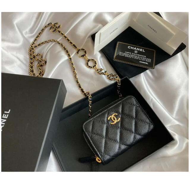 CHANEL - 未使用品♡シャネル CHANEL キャビアスキン チェーン ...