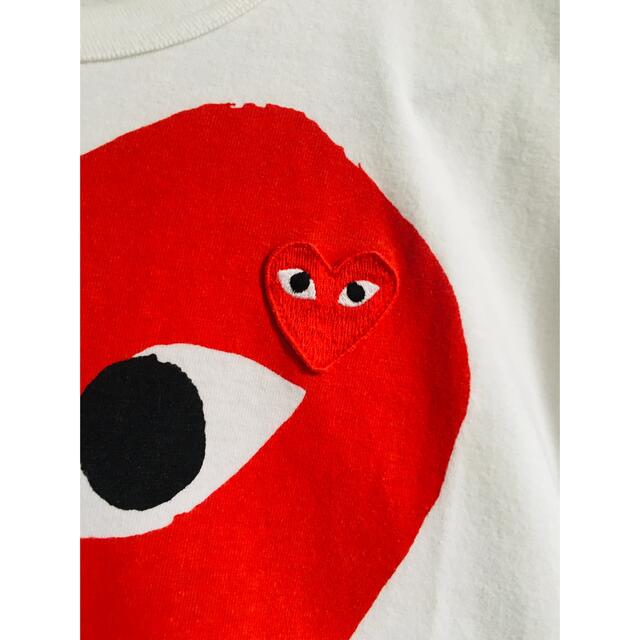 COMME des GARCONS(コムデギャルソン)の【★名作★希少★良品★メンズXL！】プレイコムデギャルソン ハート 赤 Tシャツ メンズのトップス(Tシャツ/カットソー(半袖/袖なし))の商品写真